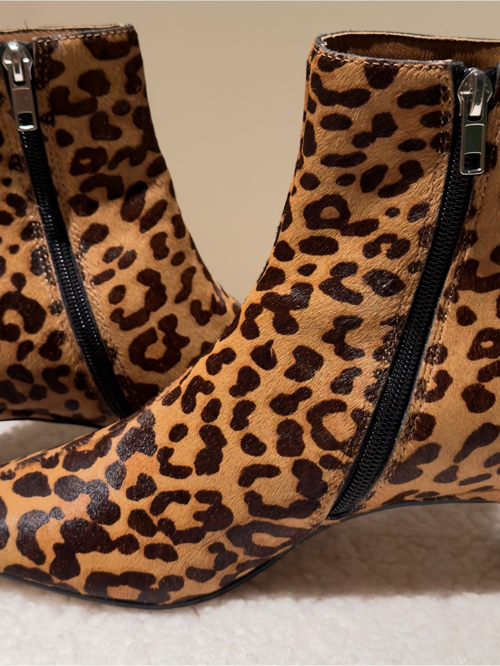 Steve Madden Leopard Print Ankle Booties in Brown and Black